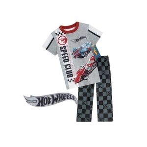 Hot Wheels Racing Pajama Set - Gray and Black